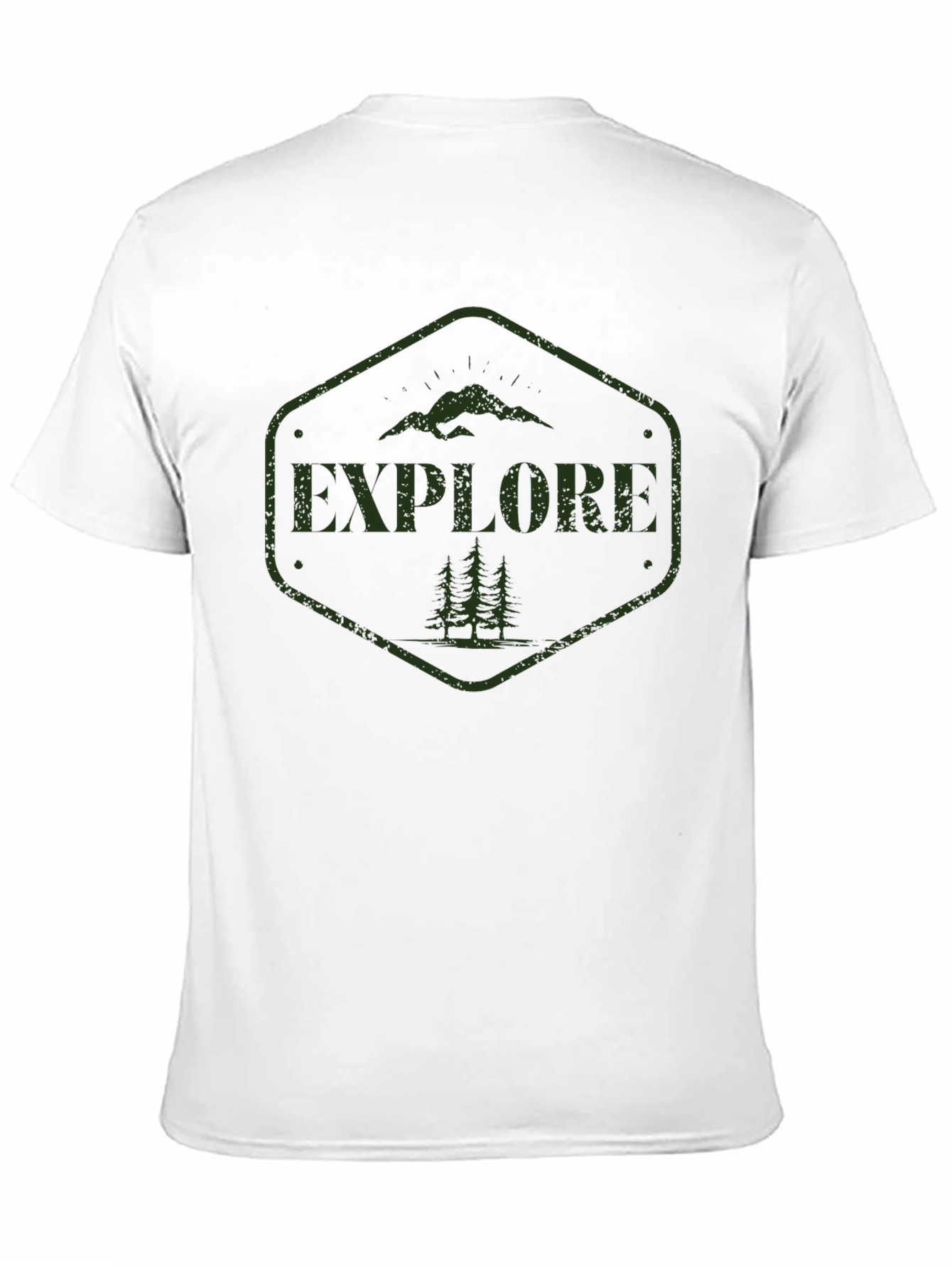 Explore Nature Graphic Tee - Black Cotton T-Shirt