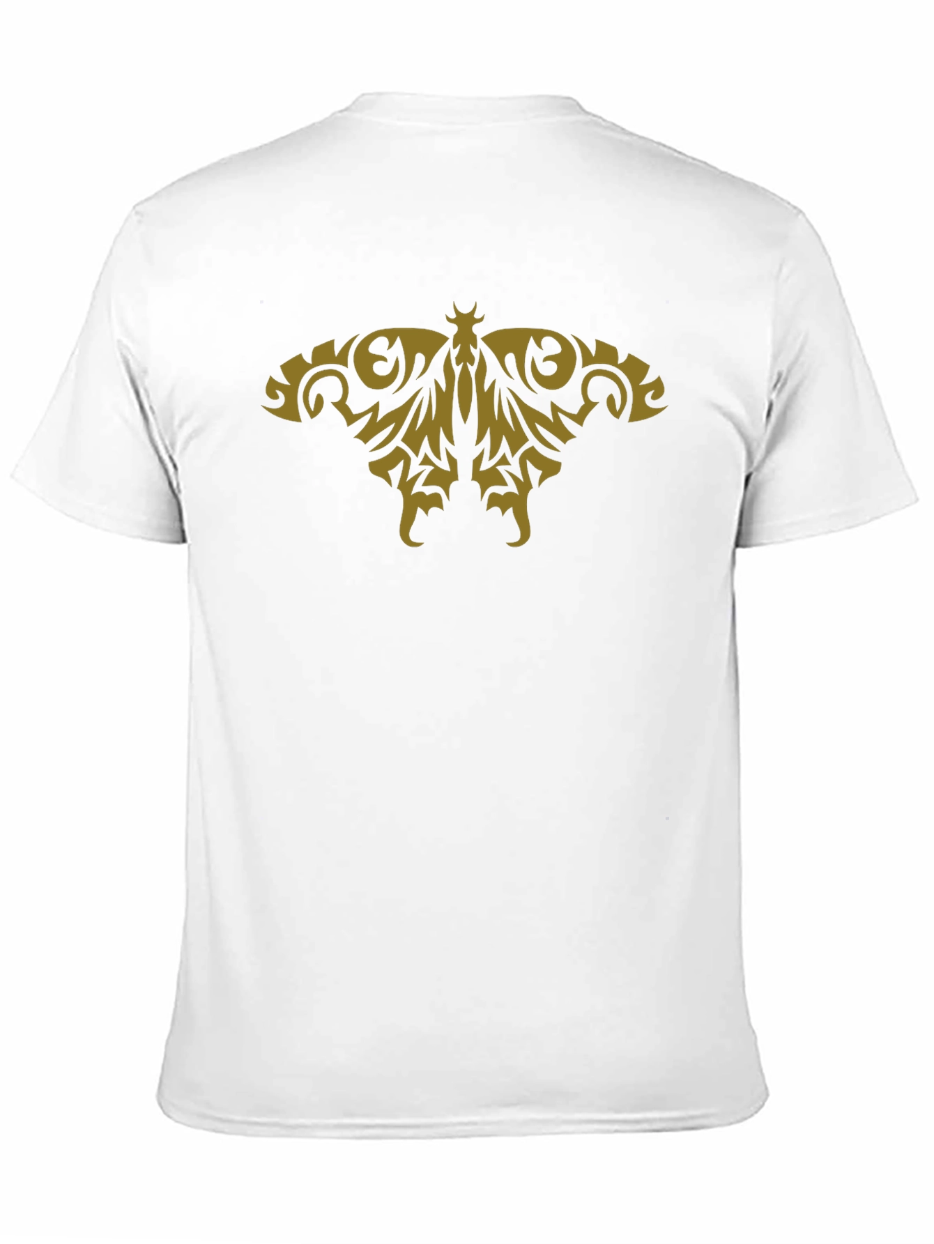 Tribal Butterfly Graphic Black T-Shirt