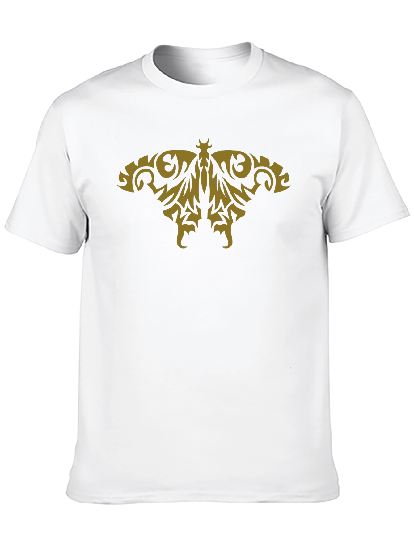 Tribal Butterfly Graphic Black T-Shirt