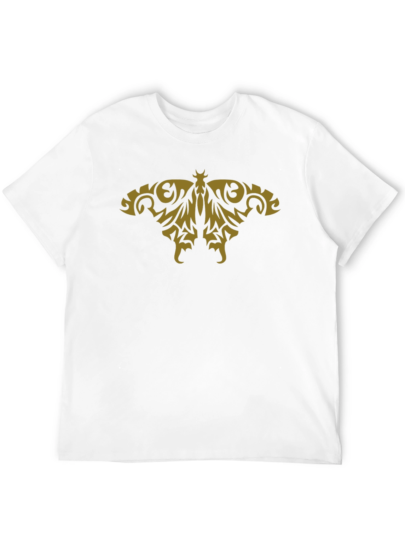 Tribal Butterfly Graphic Black T-Shirt