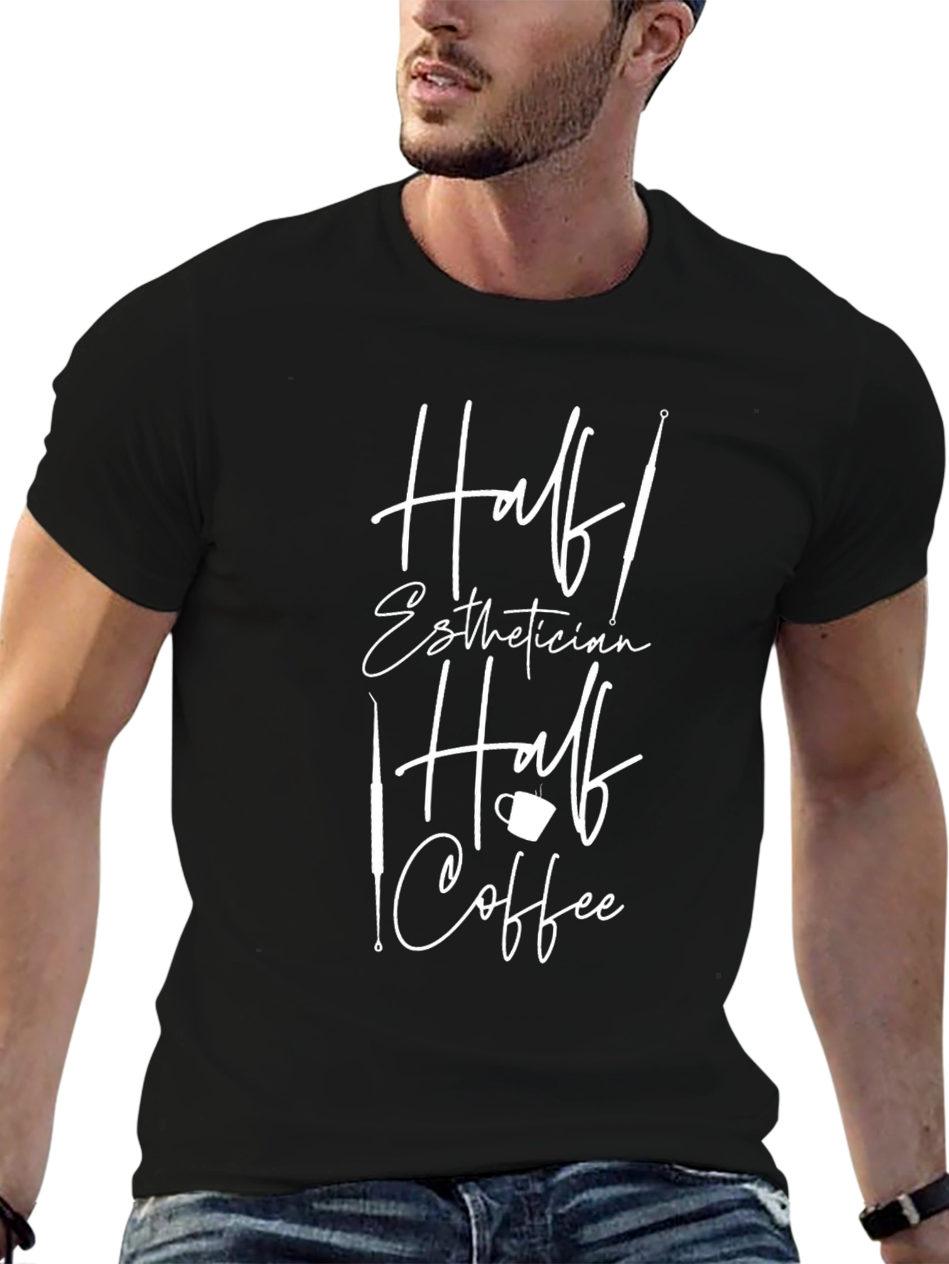 Half Esthetician Half Coffee Graphic Tee