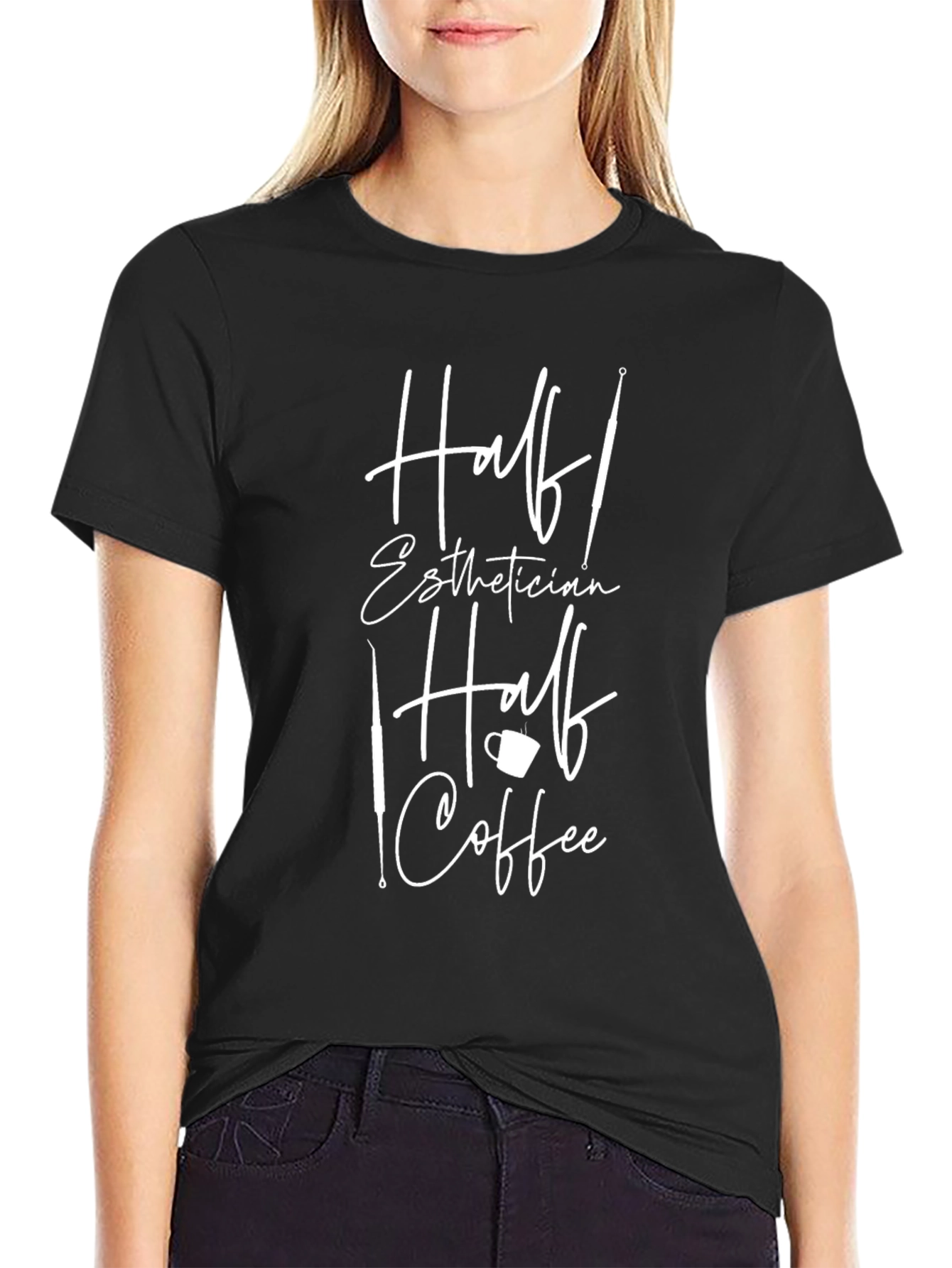 Half Esthetician Half Coffee Graphic Tee