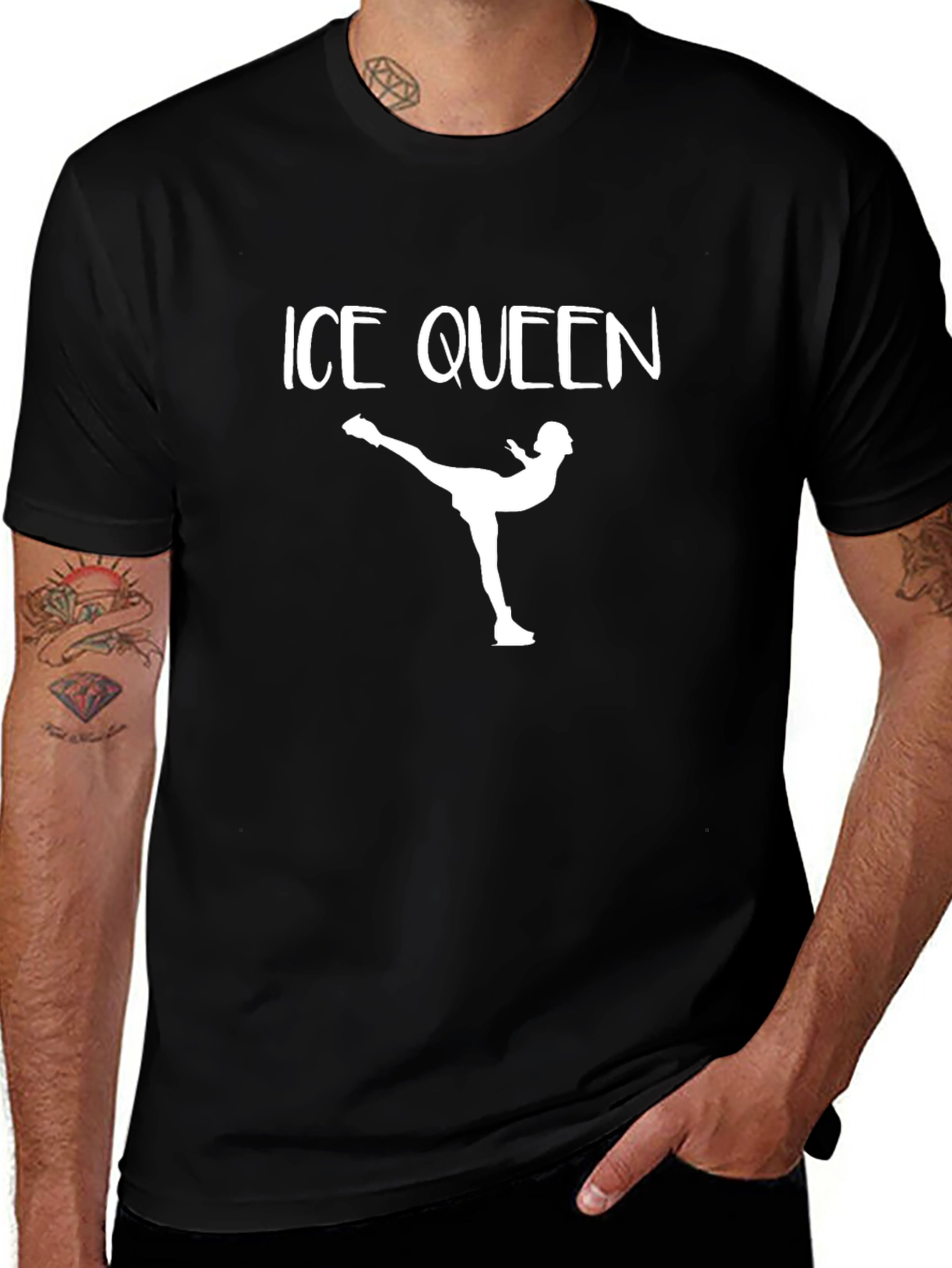 Ice Queen Black Graphic T-Shirt