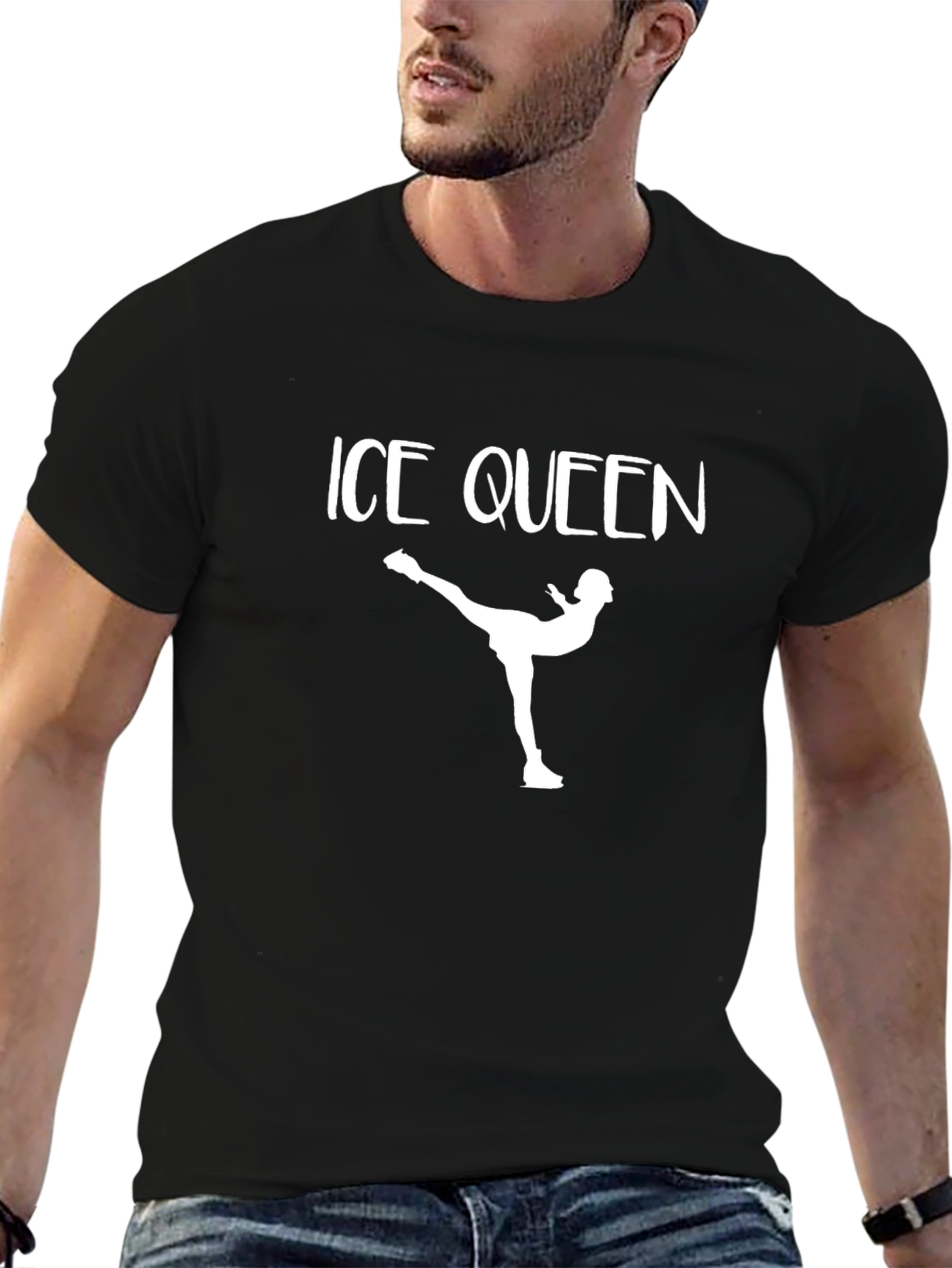Ice Queen Black Graphic T-Shirt