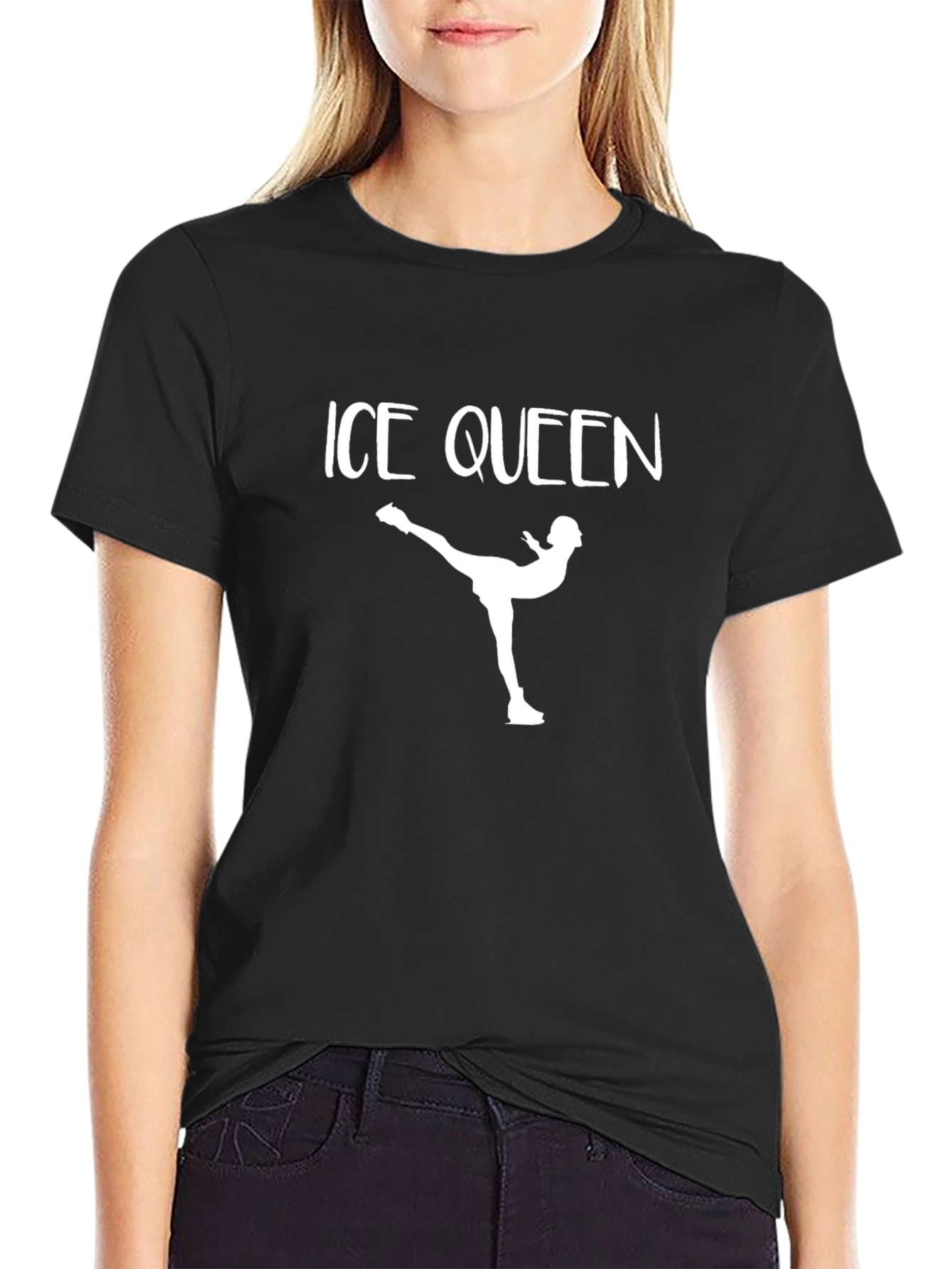 Ice Queen Black Graphic T-Shirt
