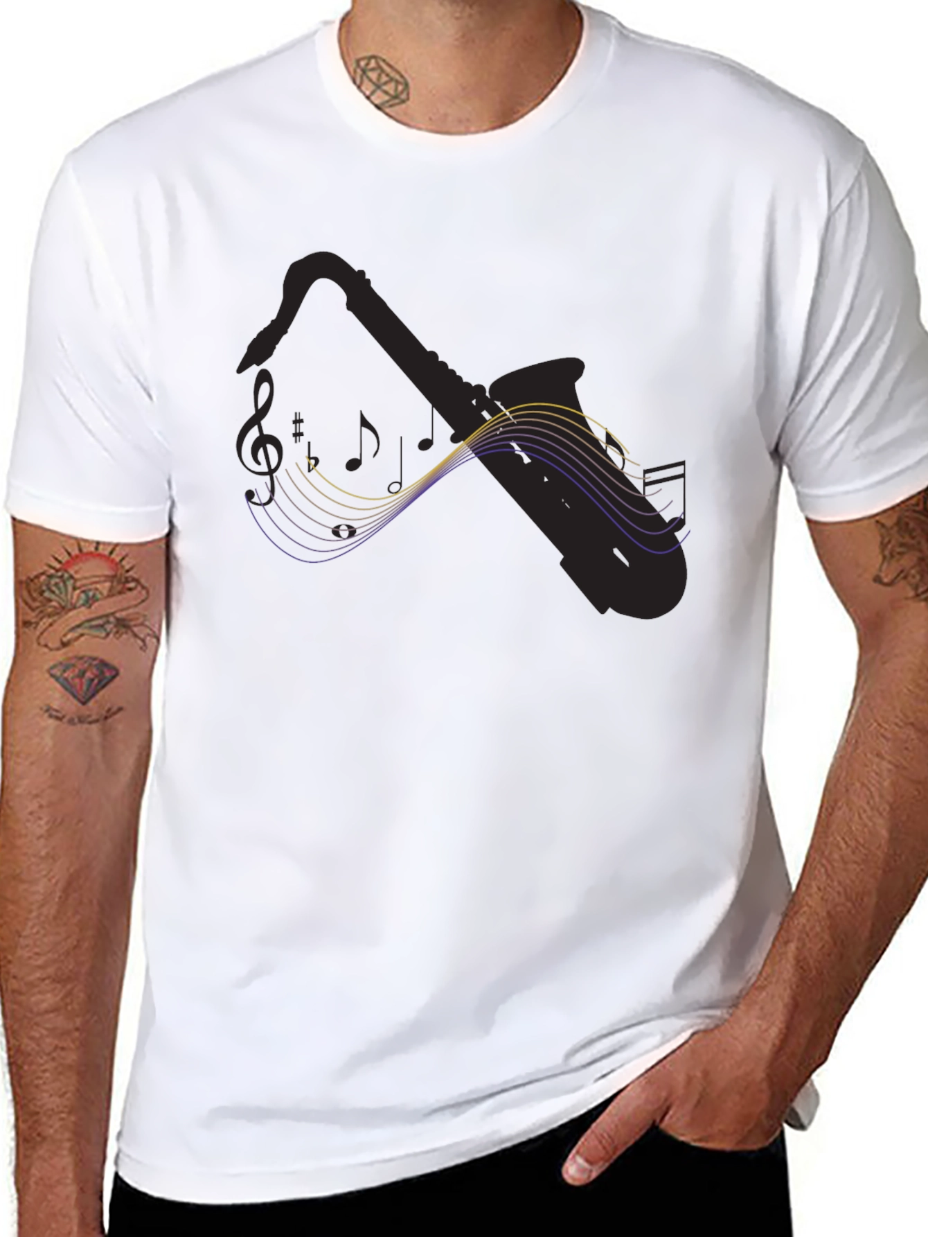 Saxophone Music T-Shirt - Black