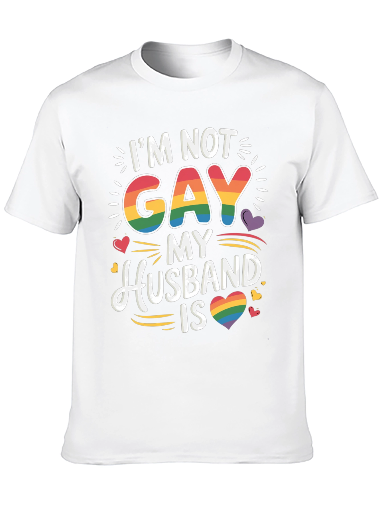 Im Not Gay My Husband Is T-Shirt Pride LGBT