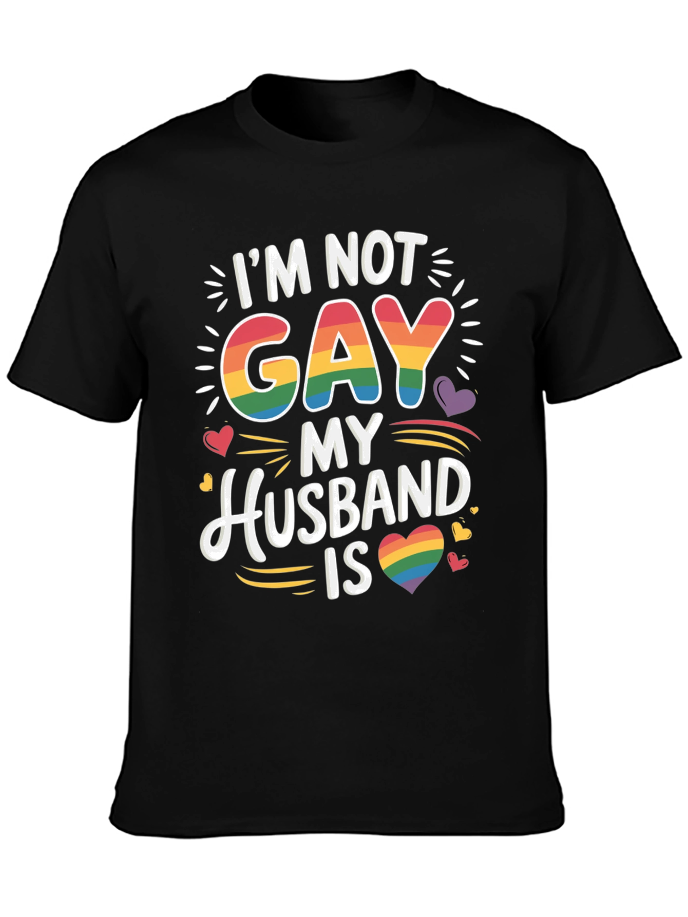 Im Not Gay My Husband Is T-Shirt Pride LGBT