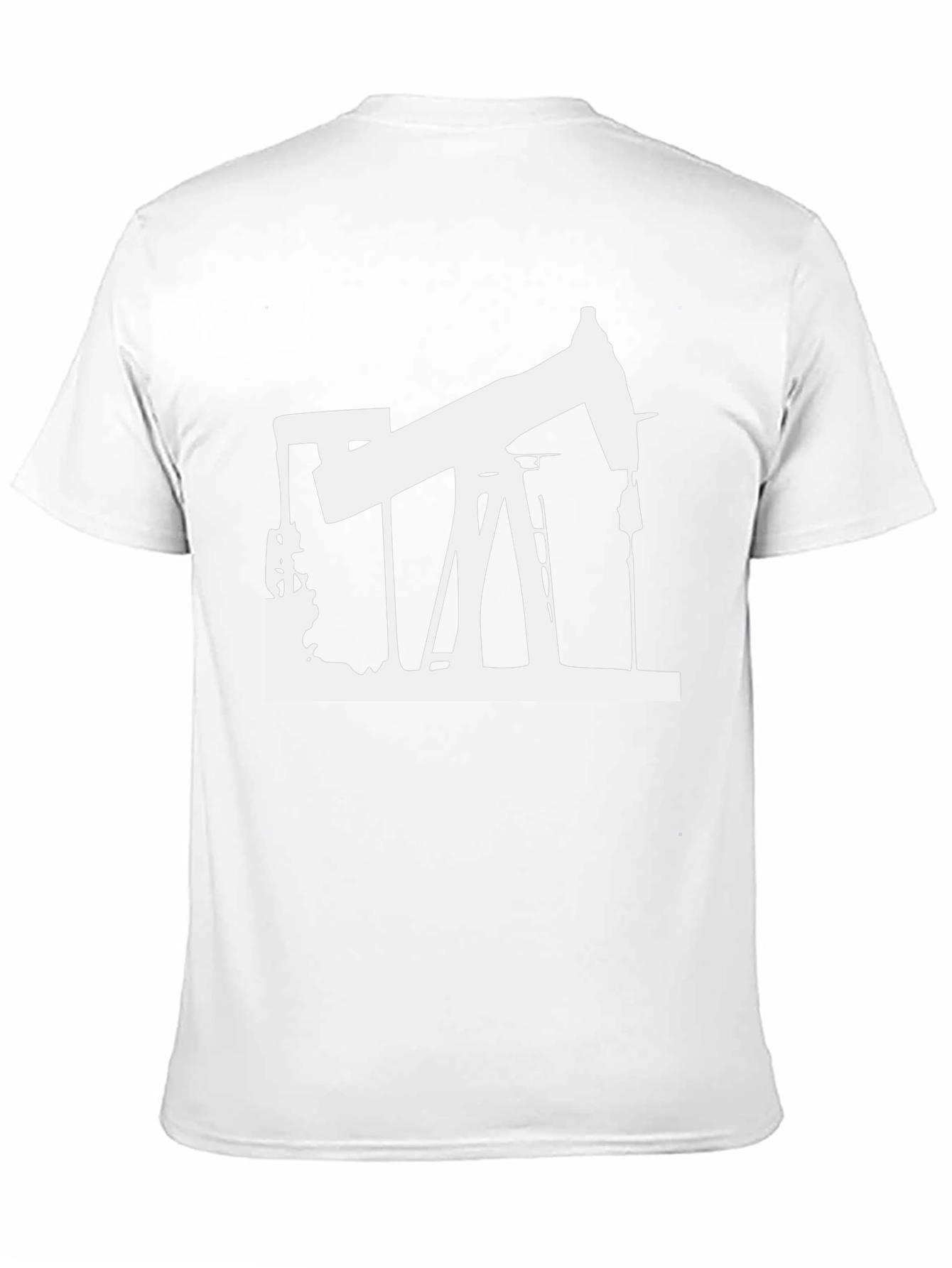 Oil Rig Graphic Tee - Black Cotton T-Shirt