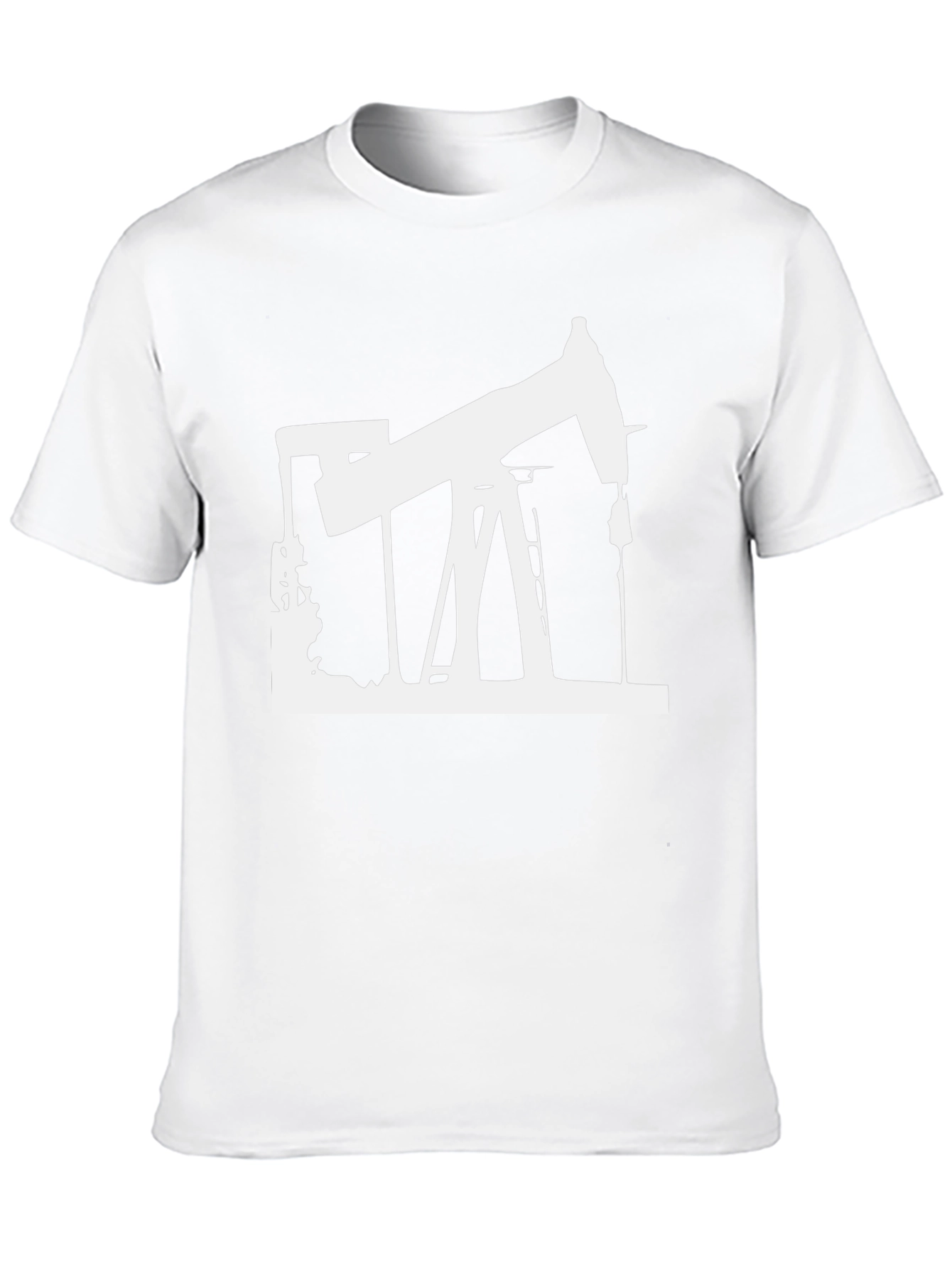 Oil Rig Graphic Tee - Black Cotton T-Shirt