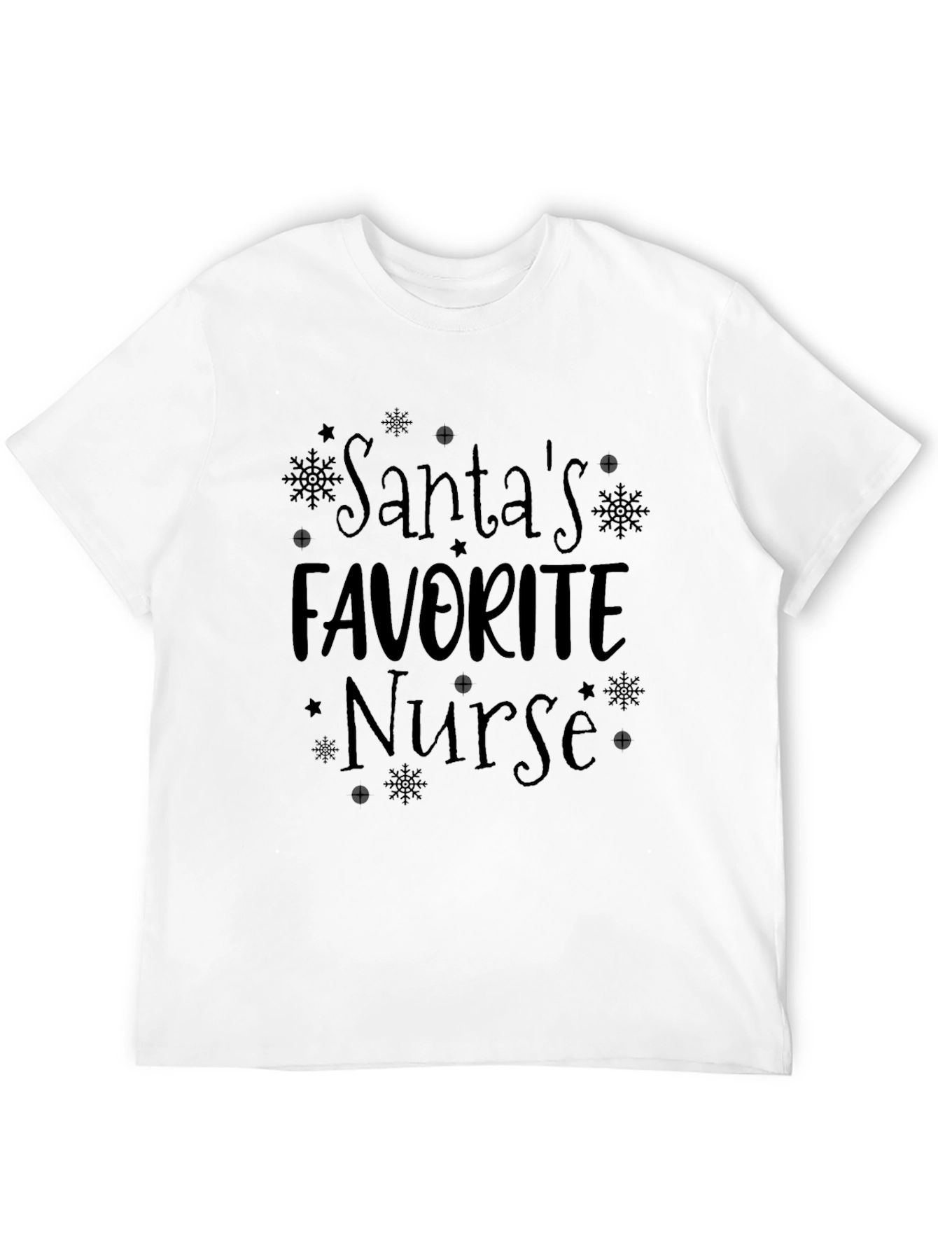 Santas Favorite Nurse T-Shirt Holiday Tee