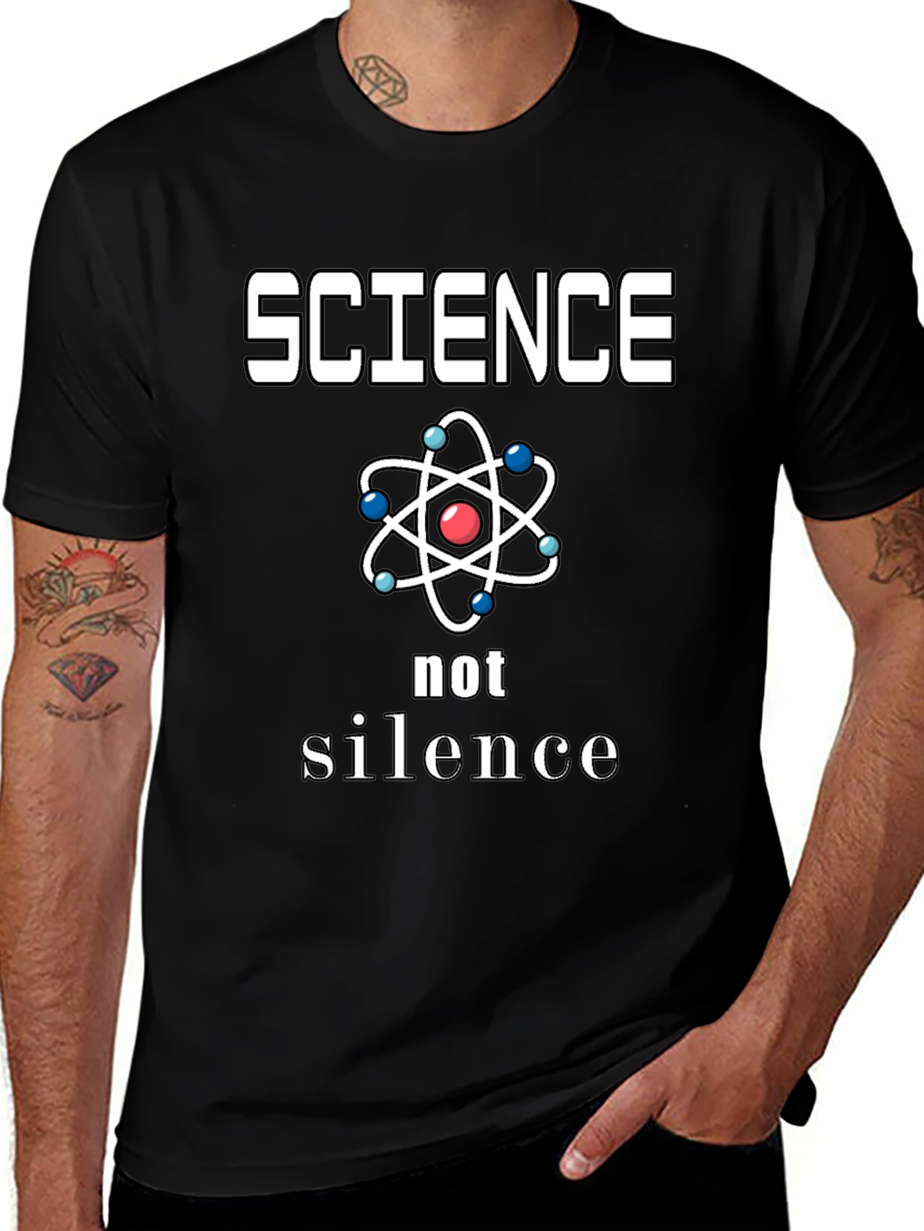 Science Not Silence Graphic Tee - Black