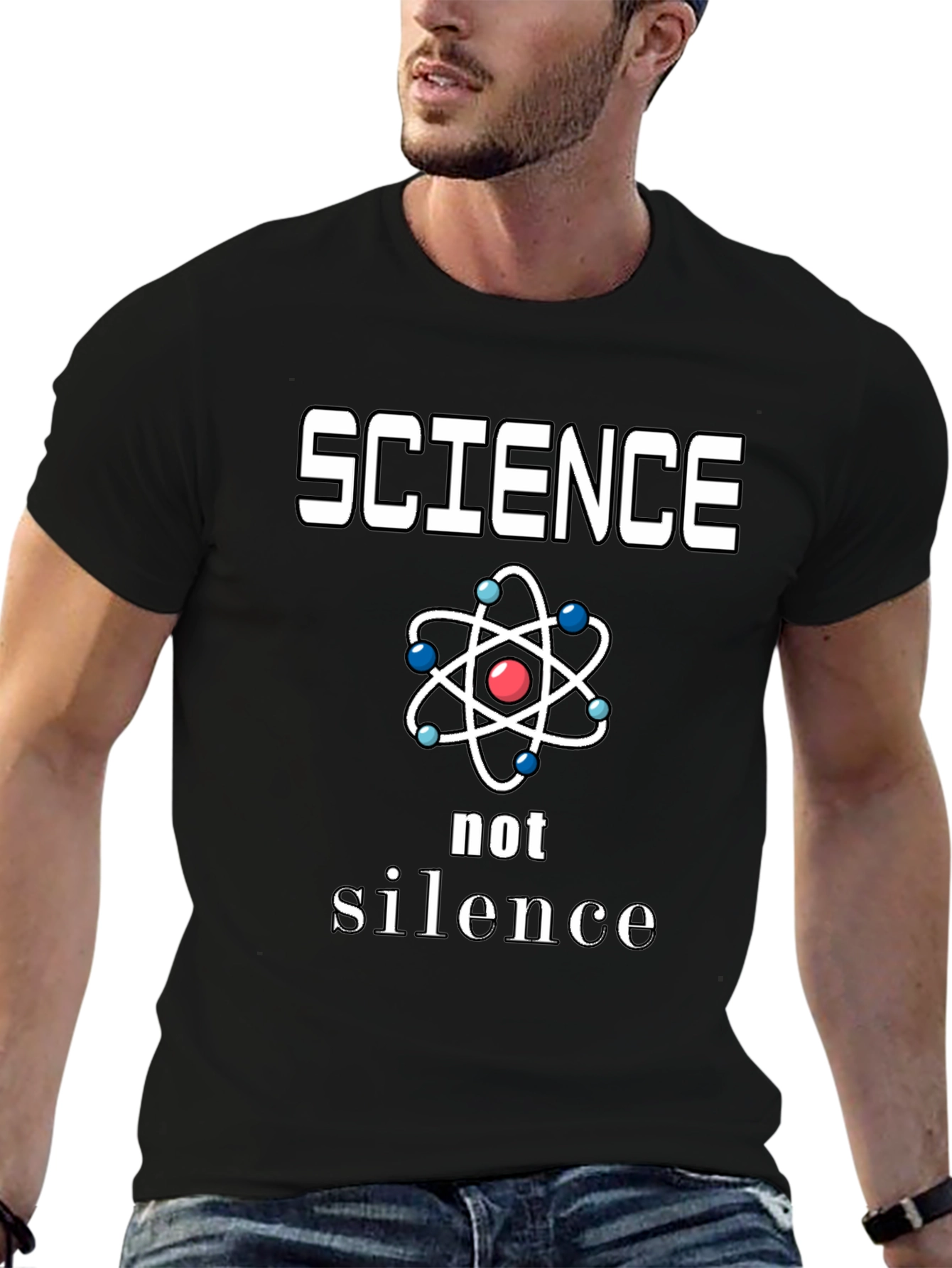 Science Not Silence Graphic Tee - Black