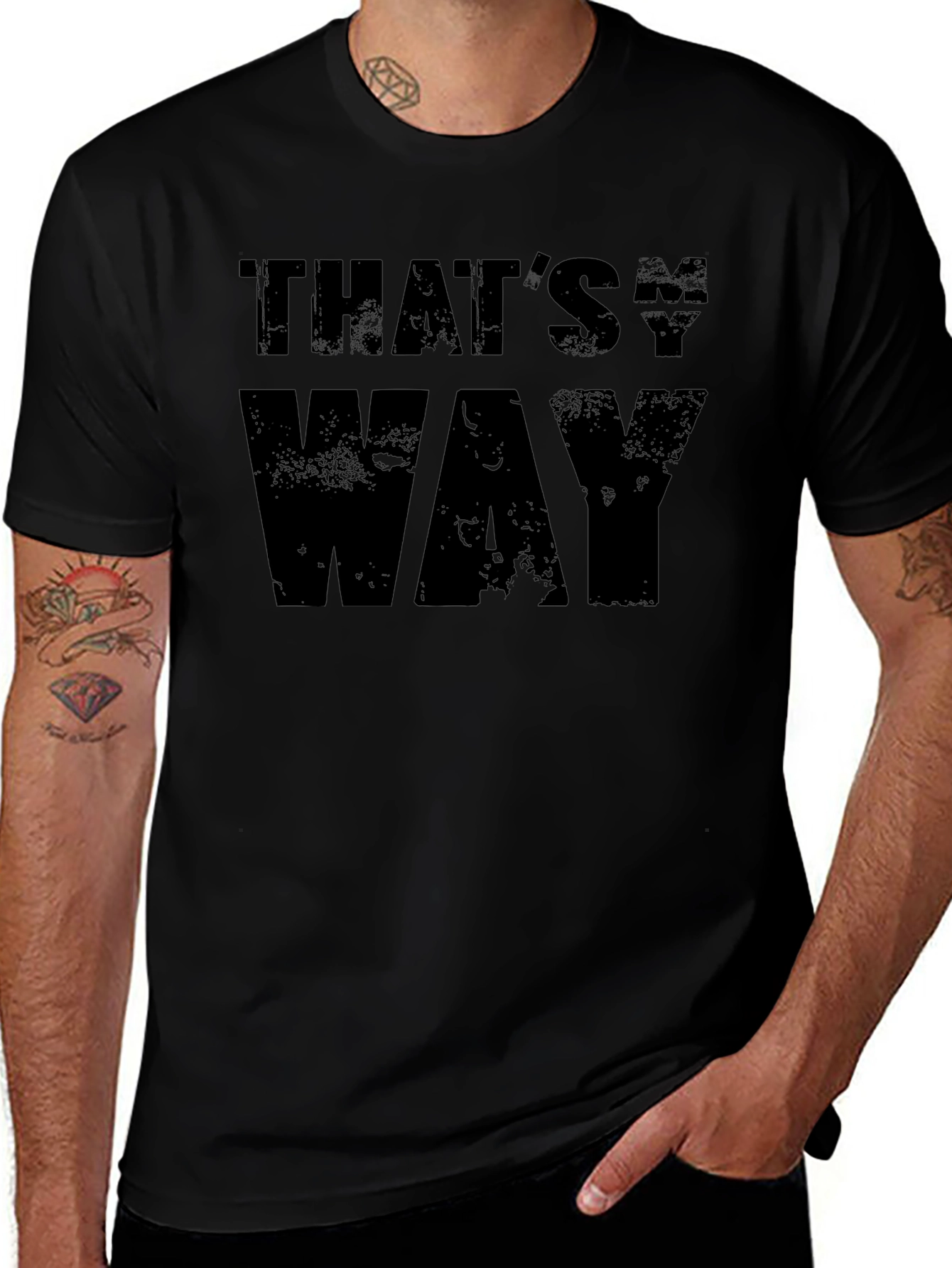 Thats My Way Black Graphic Tee
