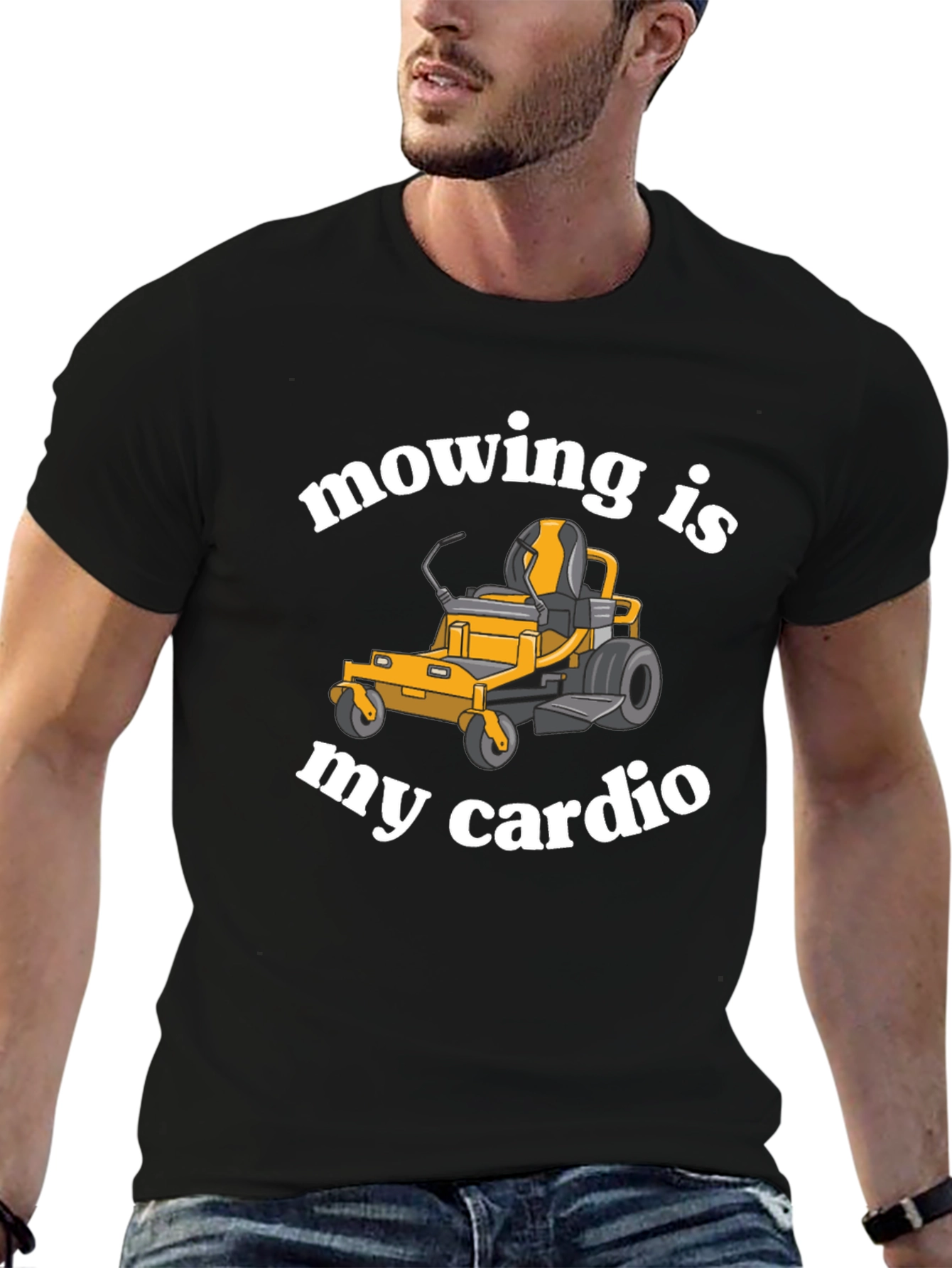 Mowing is My Cardio Funny Lawn Mower T-Shirt