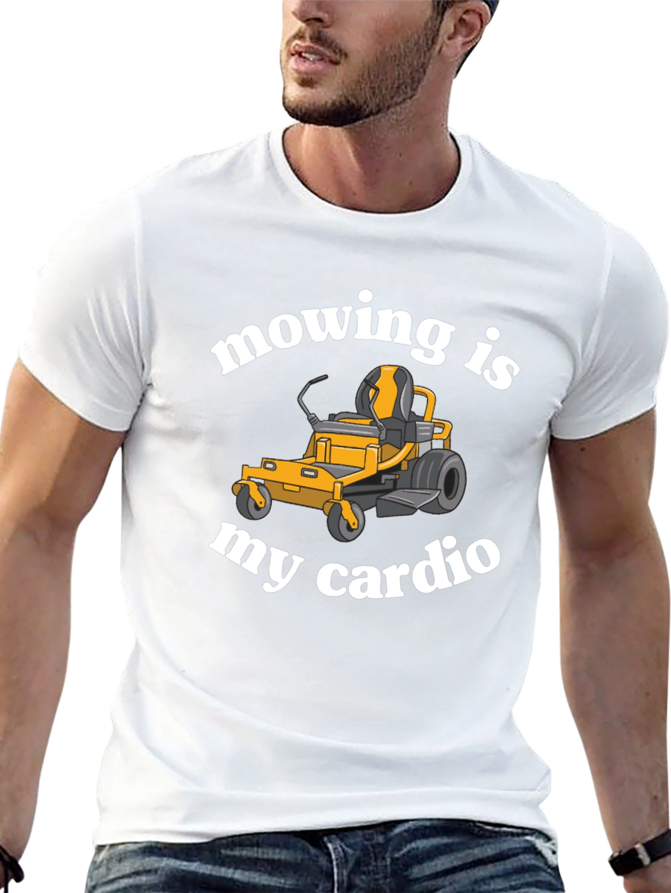 Mowing is My Cardio Funny Lawn Mower T-Shirt