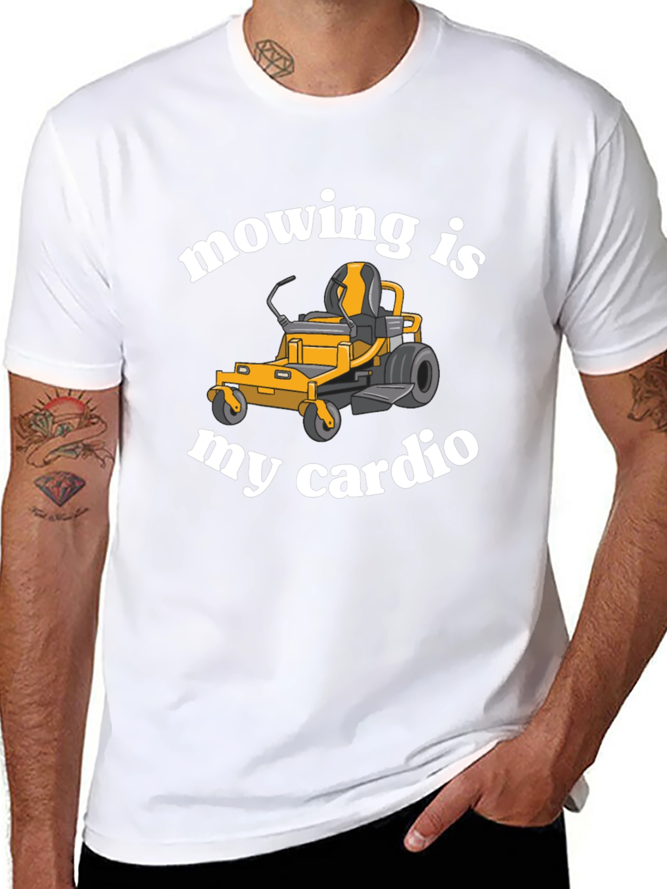 Mowing is My Cardio Funny Lawn Mower T-Shirt