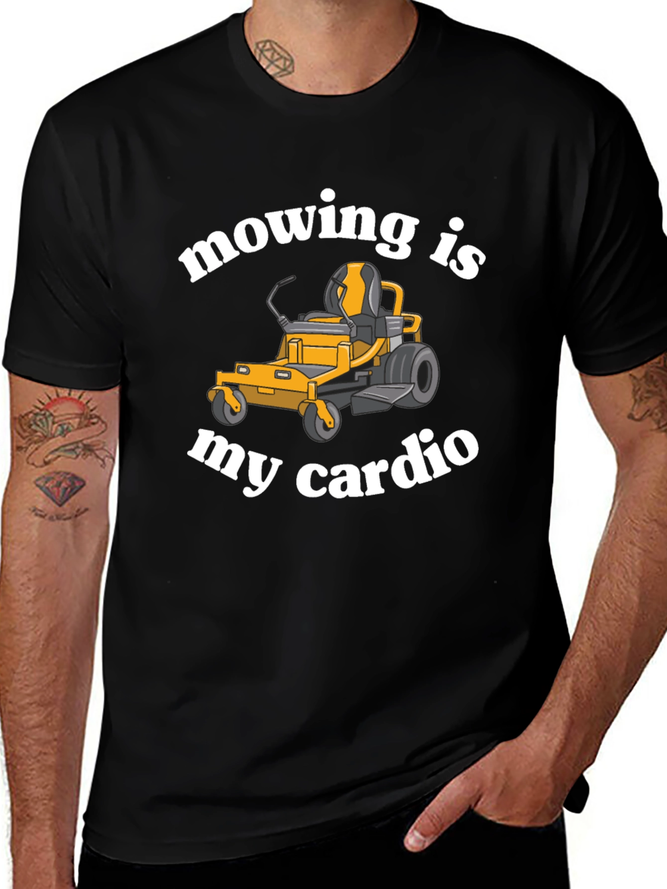 Mowing is My Cardio Funny Lawn Mower T-Shirt
