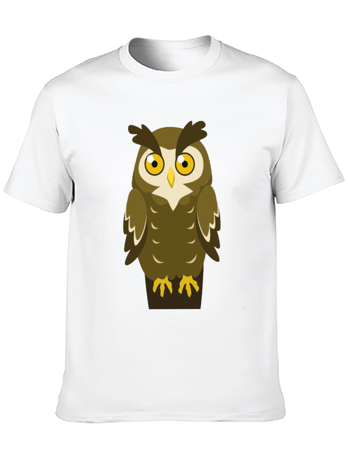 Owl Graphic Print Mens Black T-Shirt
