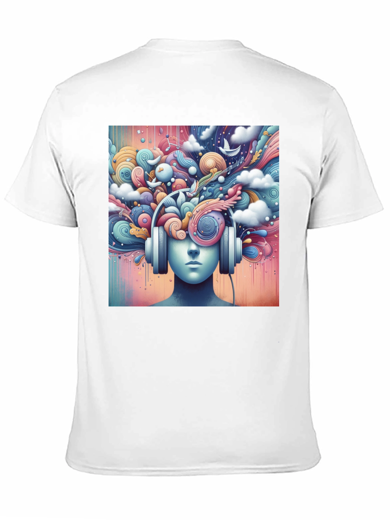 Mindful Music Tee - Artistic Headphone Design