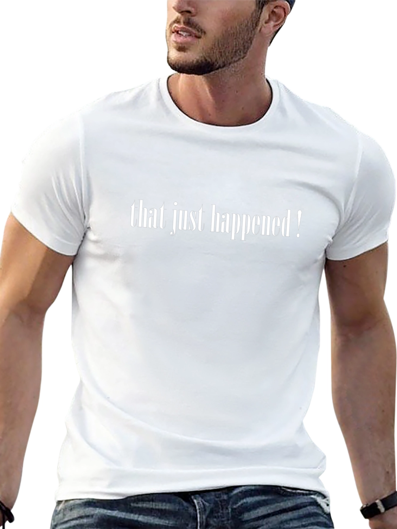 That Just Happened Black Graphic Tee