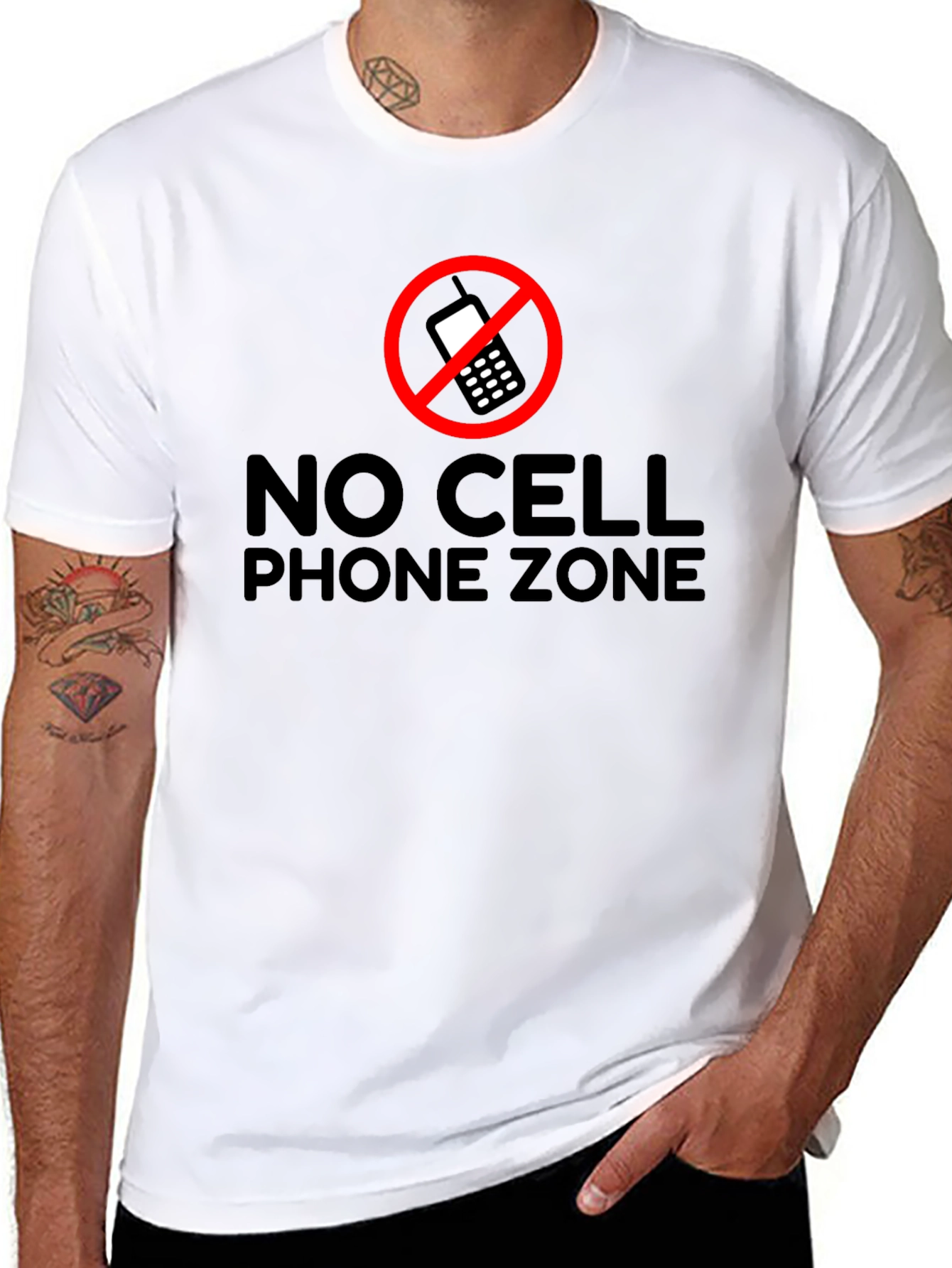 No Cell Phone Zone Graphic T-Shirt