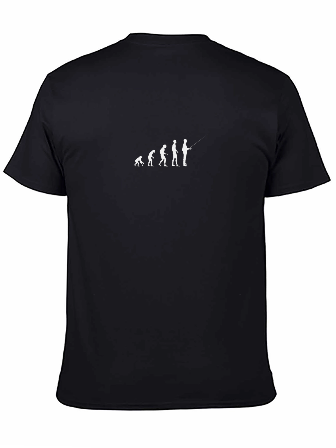 Evolution of Fishing Black T-Shirt