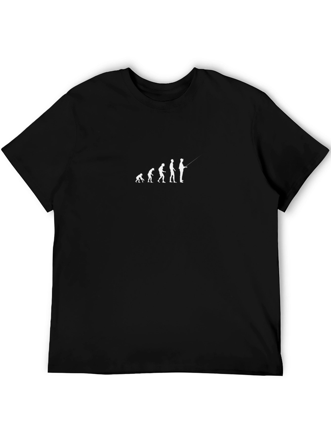 Evolution of Fishing Black T-Shirt