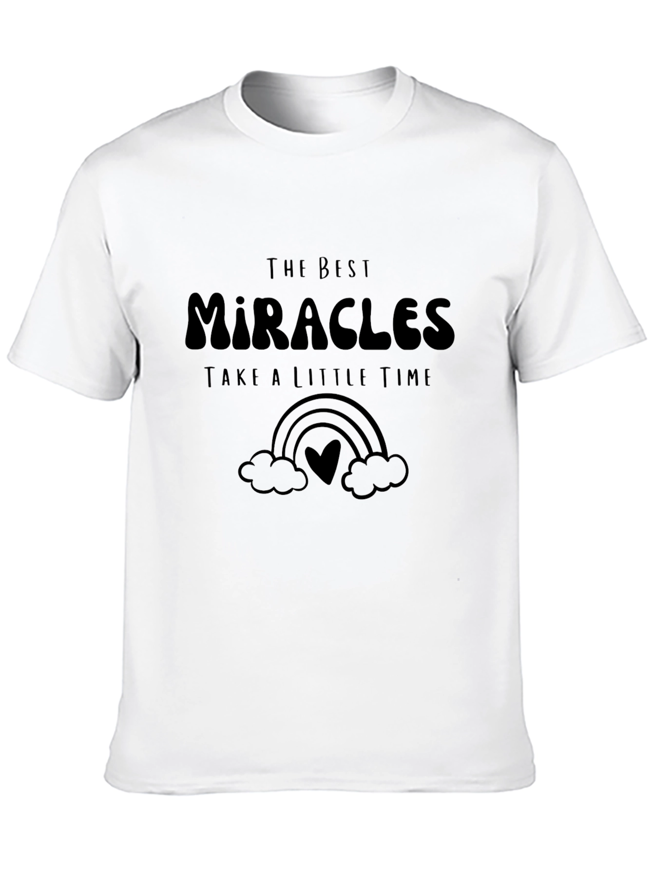 Miracles Take Time Black Graphic Tee