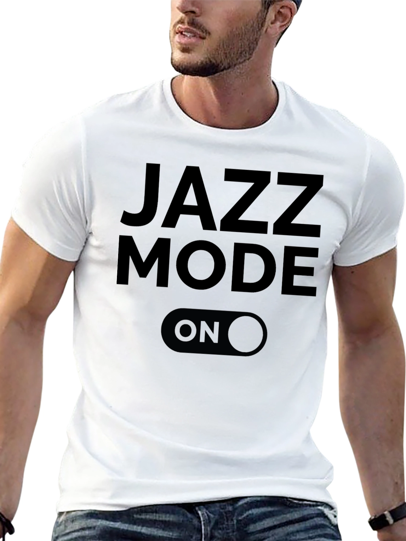 Jazz Mode ON Black Graphic Tee