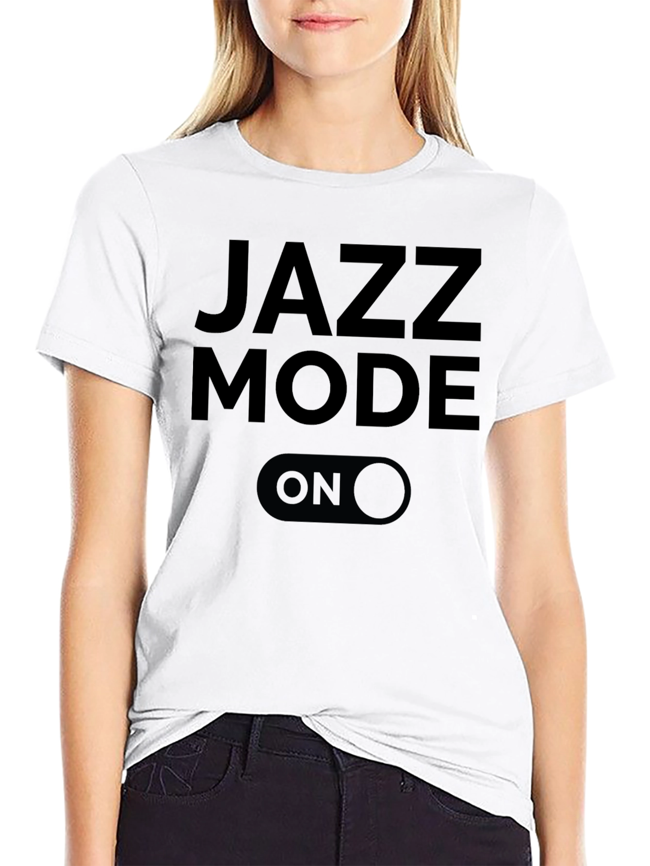 Jazz Mode ON Black Graphic Tee
