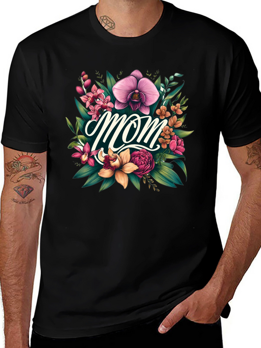 Floral MOM Graphic Tee - Stylish Gift