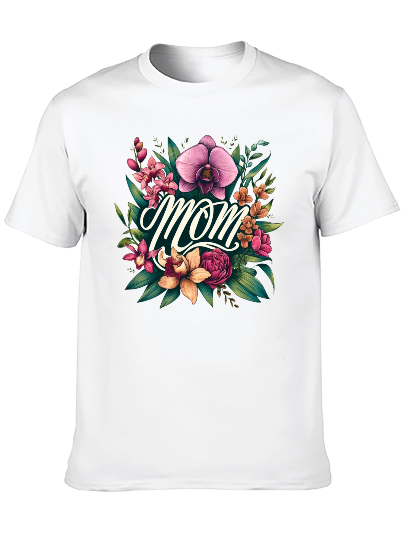 Floral MOM Graphic Tee - Stylish Gift