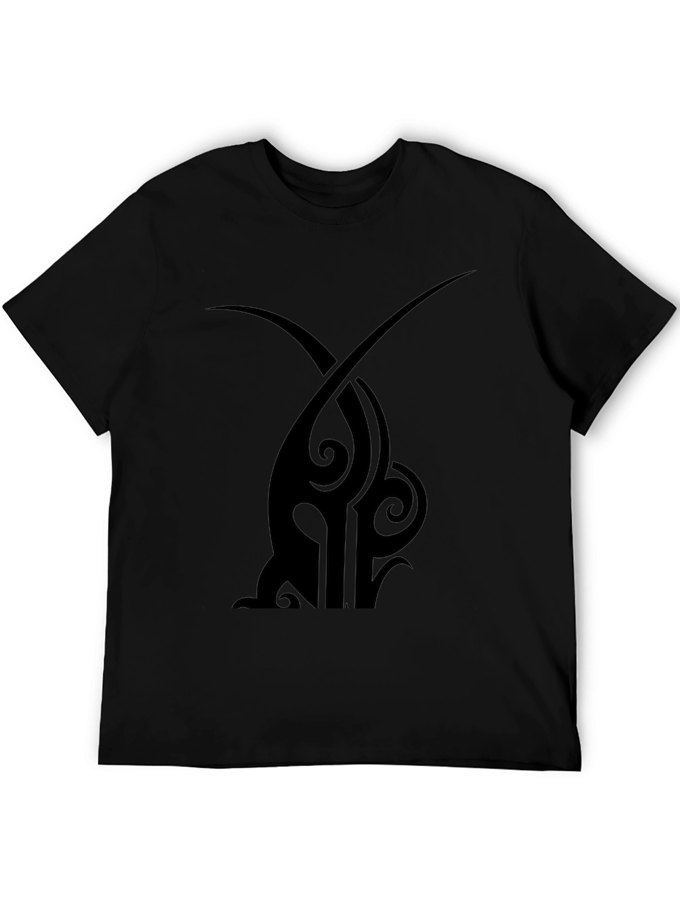 Mens Black Tribal Tattoo Graphic T-Shirt