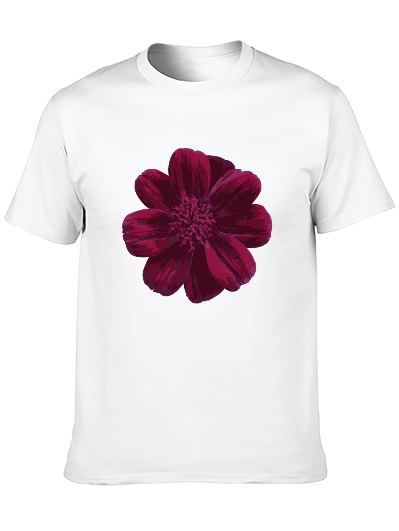 Floral Print Black T-Shirt - Casual Comfort