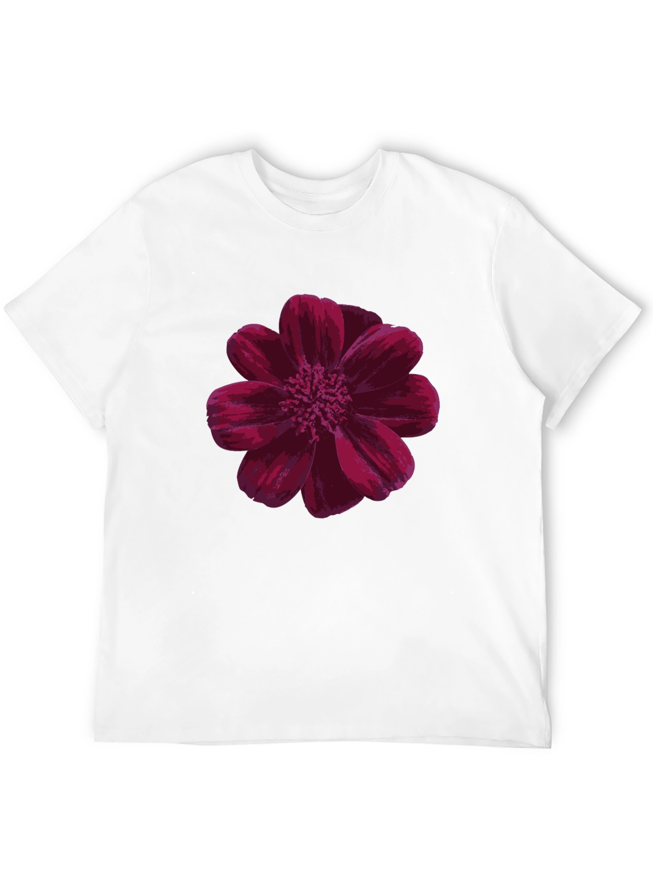 Floral Print Black T-Shirt - Casual Comfort