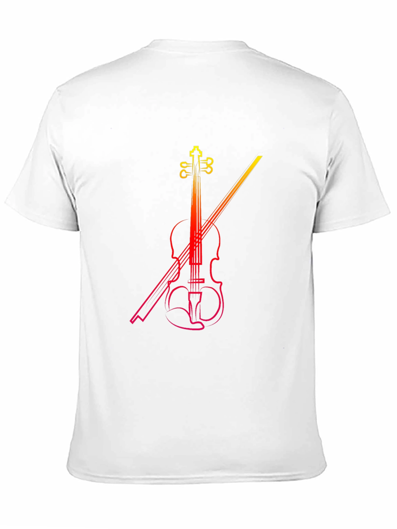 Violin Graphic Print Black T-Shirt