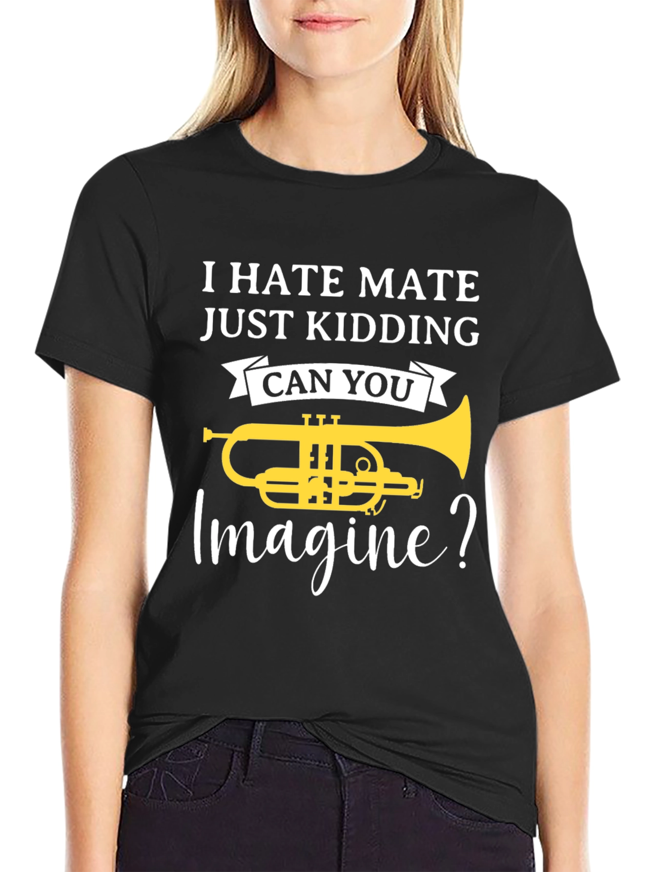I Hate Mate Trumpet T-Shirt Funny Musician Gift