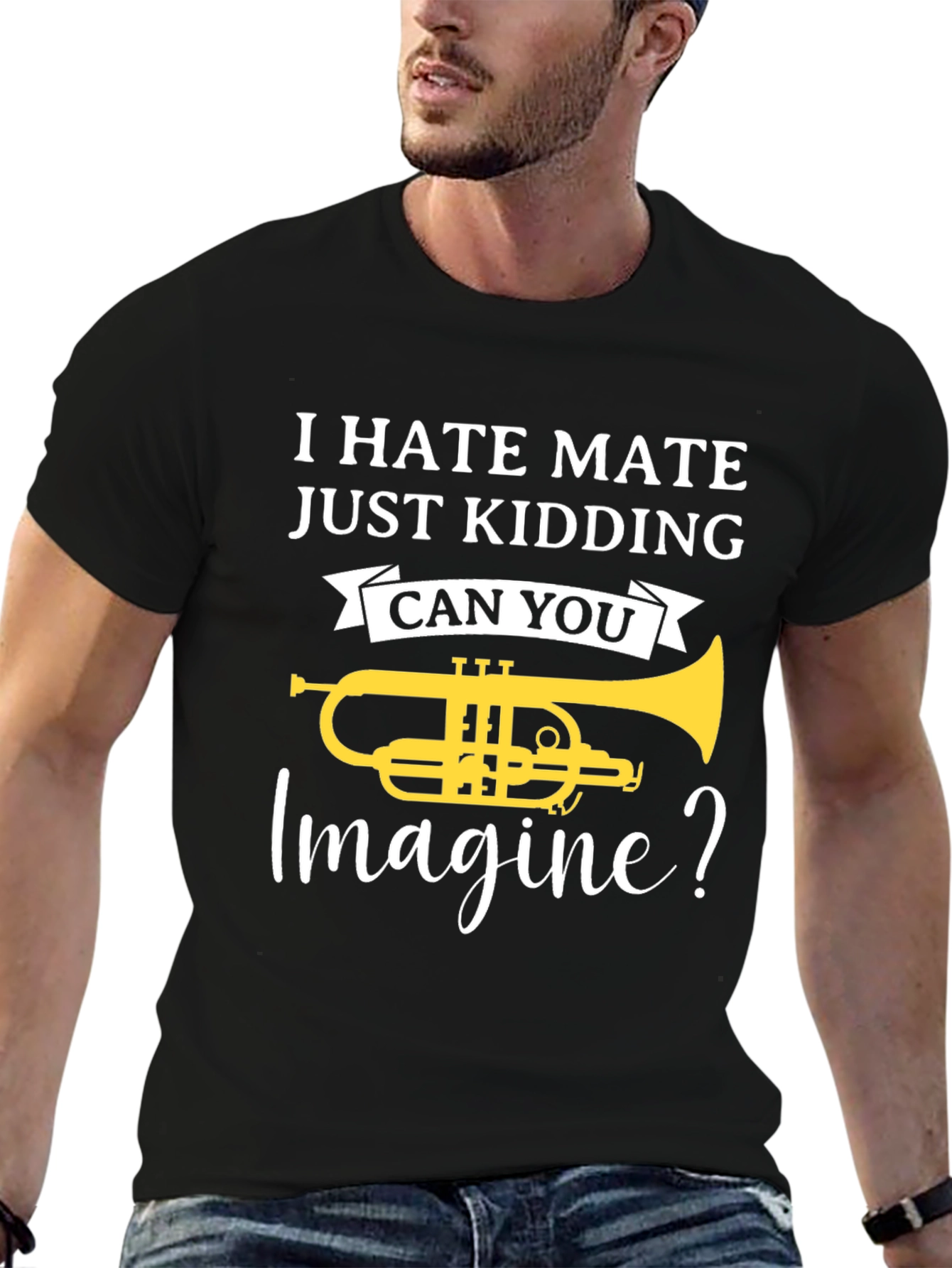 I Hate Mate Trumpet T-Shirt Funny Musician Gift