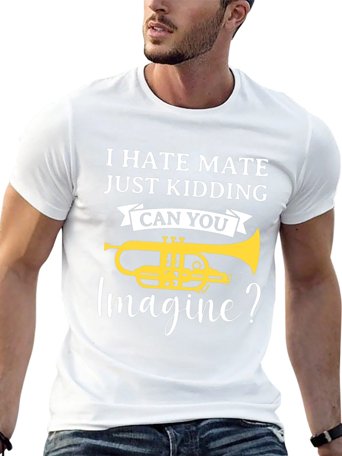 I Hate Mate Trumpet T-Shirt Funny Musician Gift