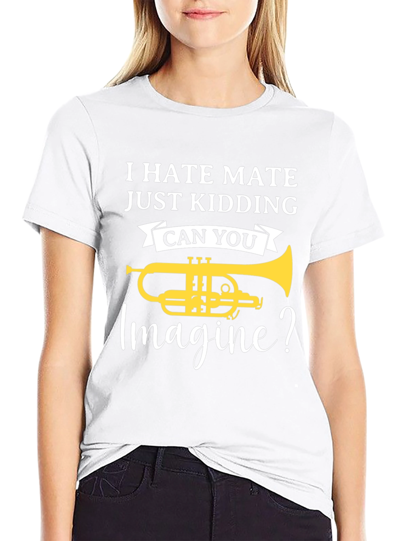 I Hate Mate Trumpet T-Shirt Funny Musician Gift