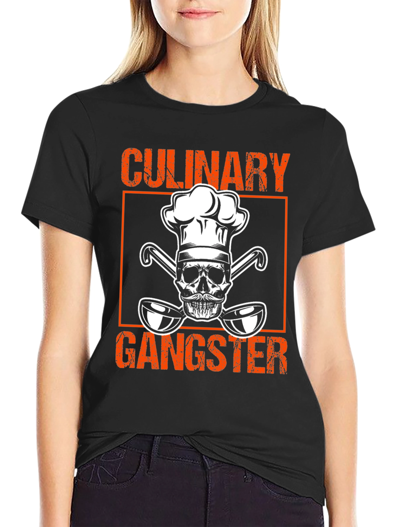 Culinary Gangster T-Shirt - Chef Skull Design