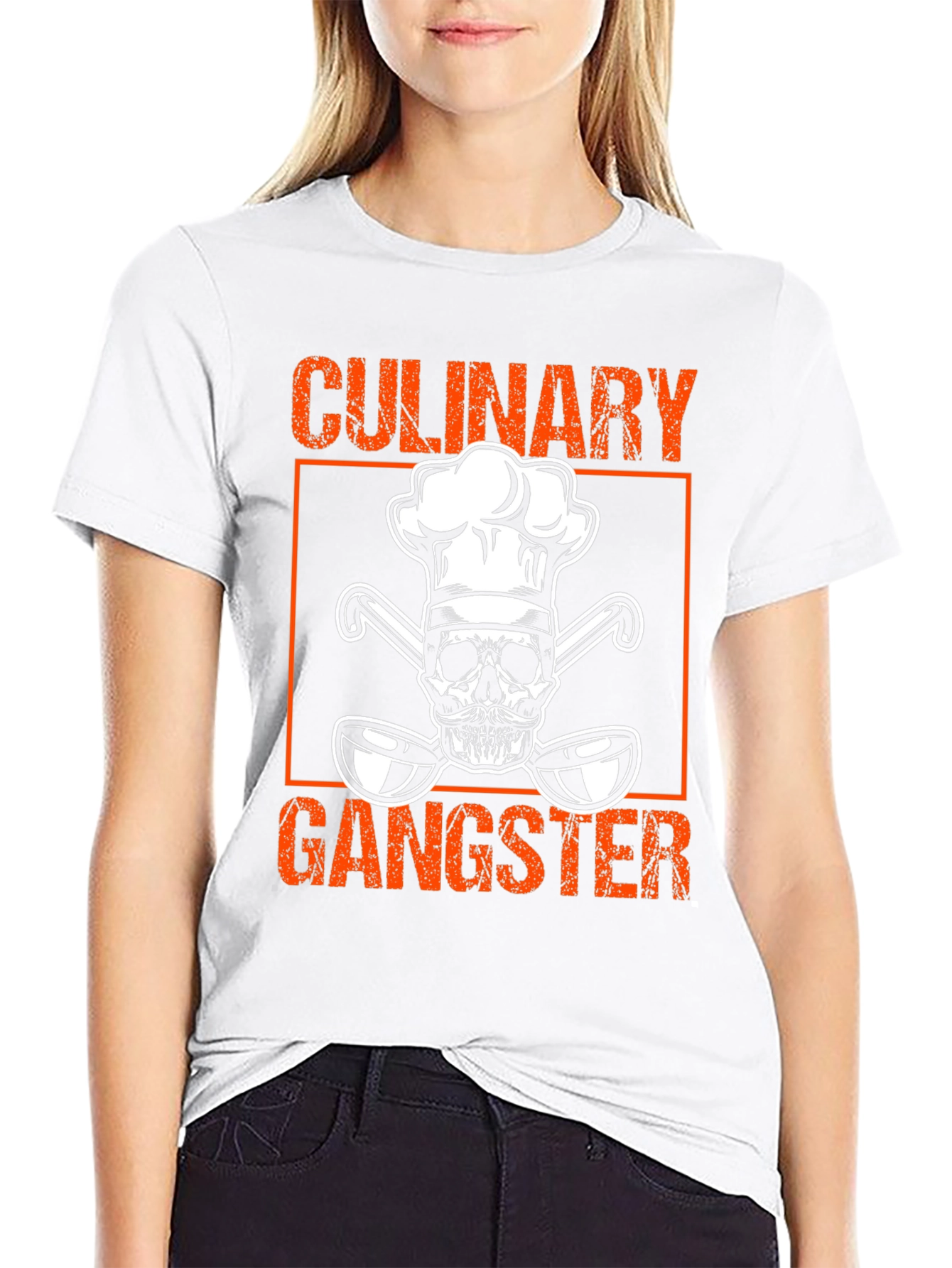 Culinary Gangster T-Shirt - Chef Skull Design