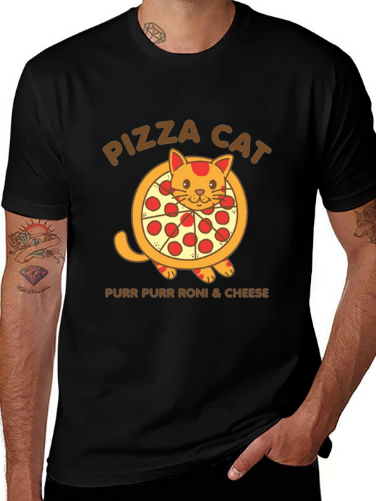Pizza Cat T-Shirt - Purr Purr Roni & Cheese