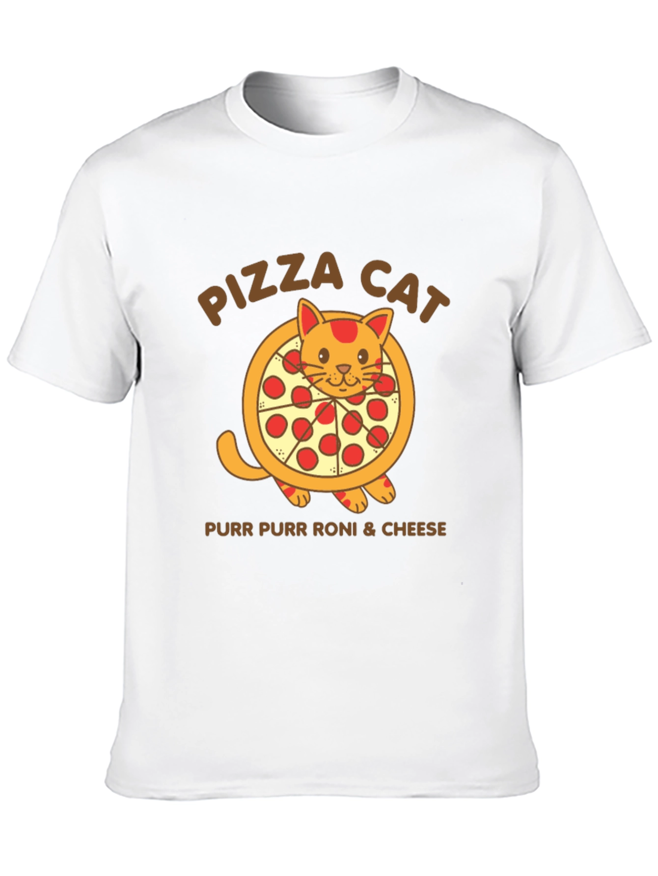 Pizza Cat T-Shirt - Purr Purr Roni & Cheese