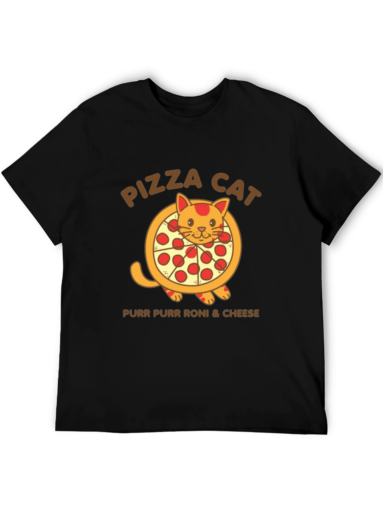 Pizza Cat T-Shirt - Purr Purr Roni & Cheese