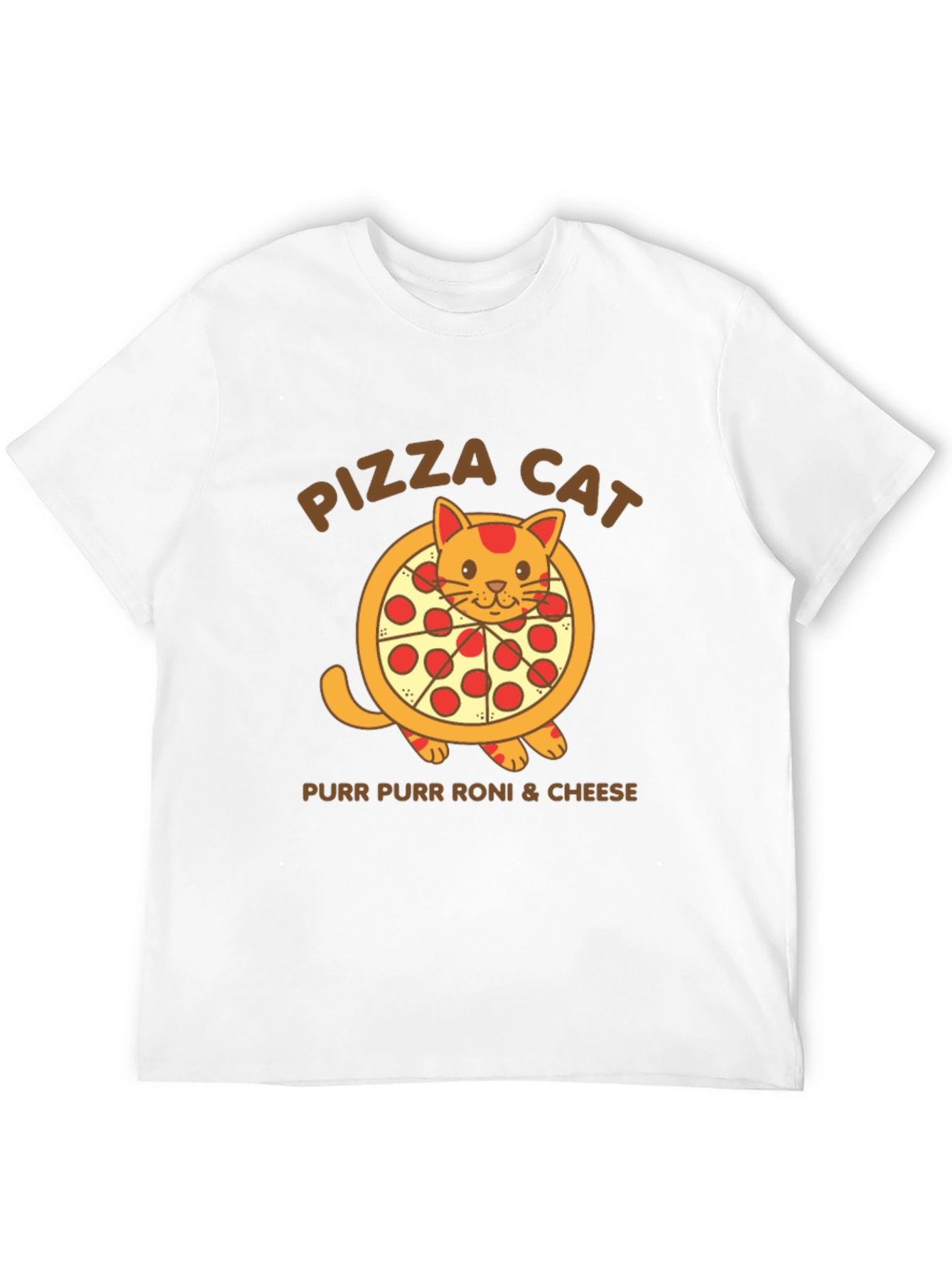Pizza Cat T-Shirt - Purr Purr Roni & Cheese