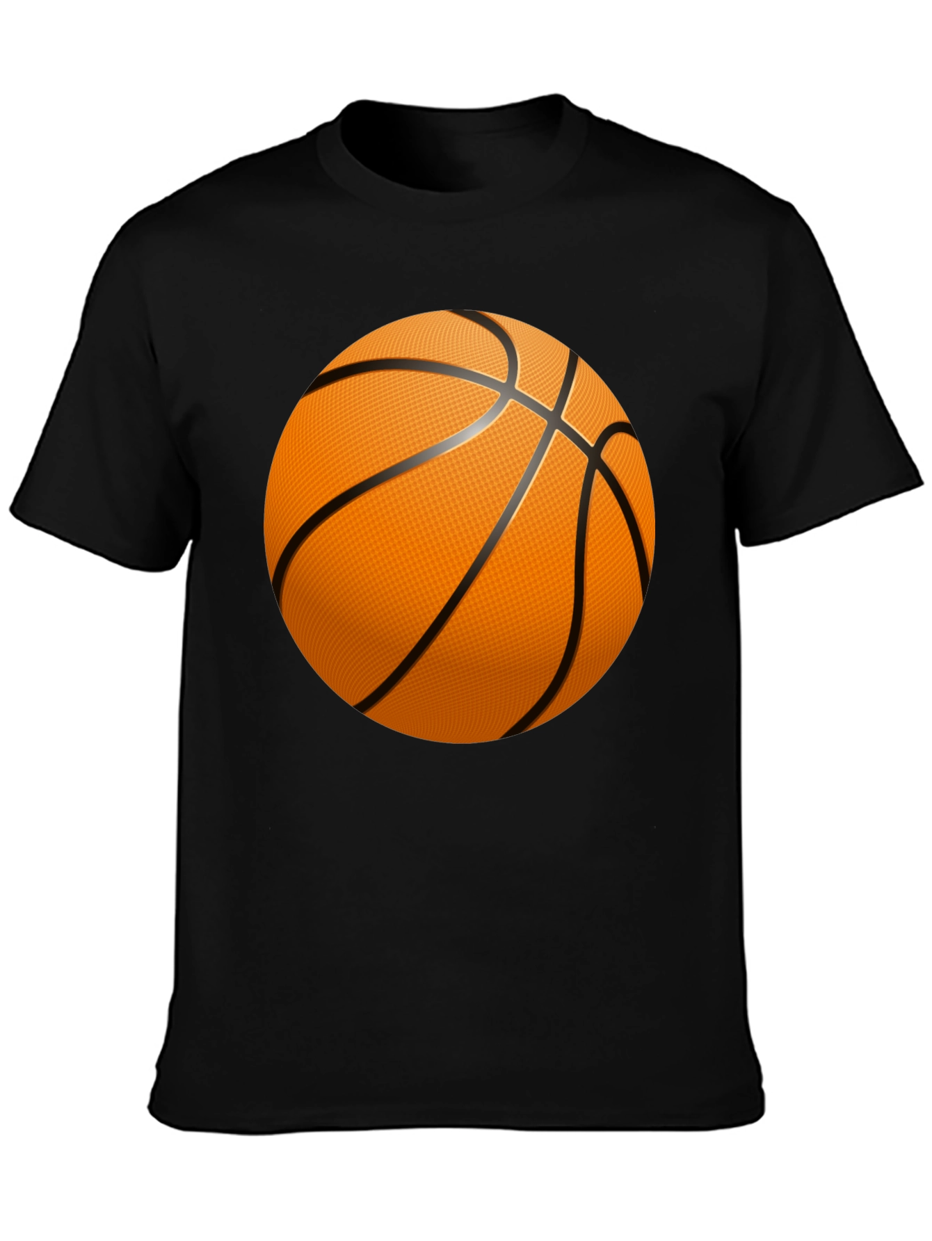 Basketball Graphic T-Shirt - Black Cotton Tee