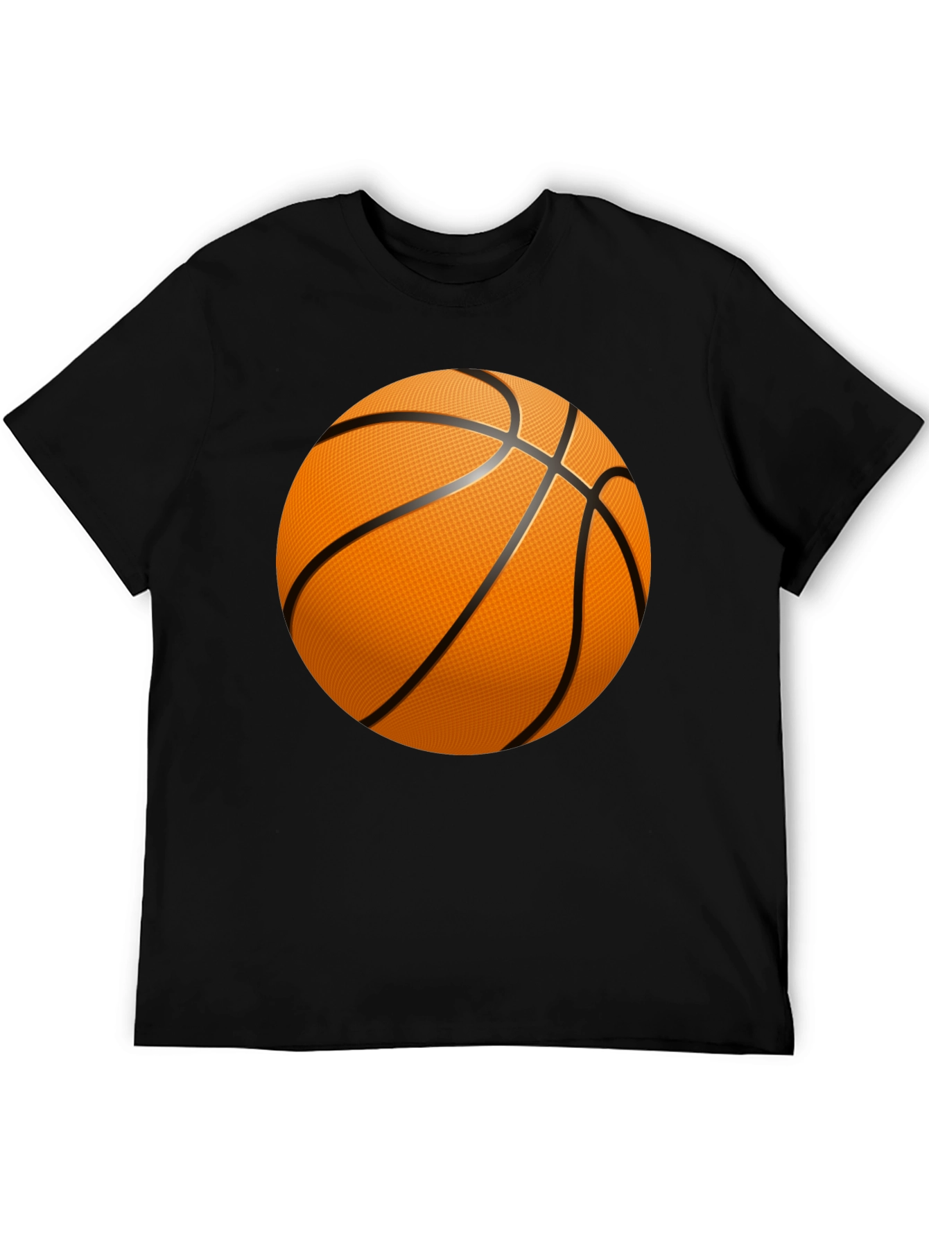 Basketball Graphic T-Shirt - Black Cotton Tee