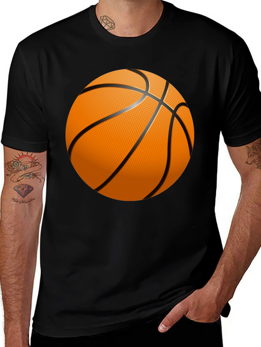 Basketball Graphic T-Shirt - Black Cotton Tee